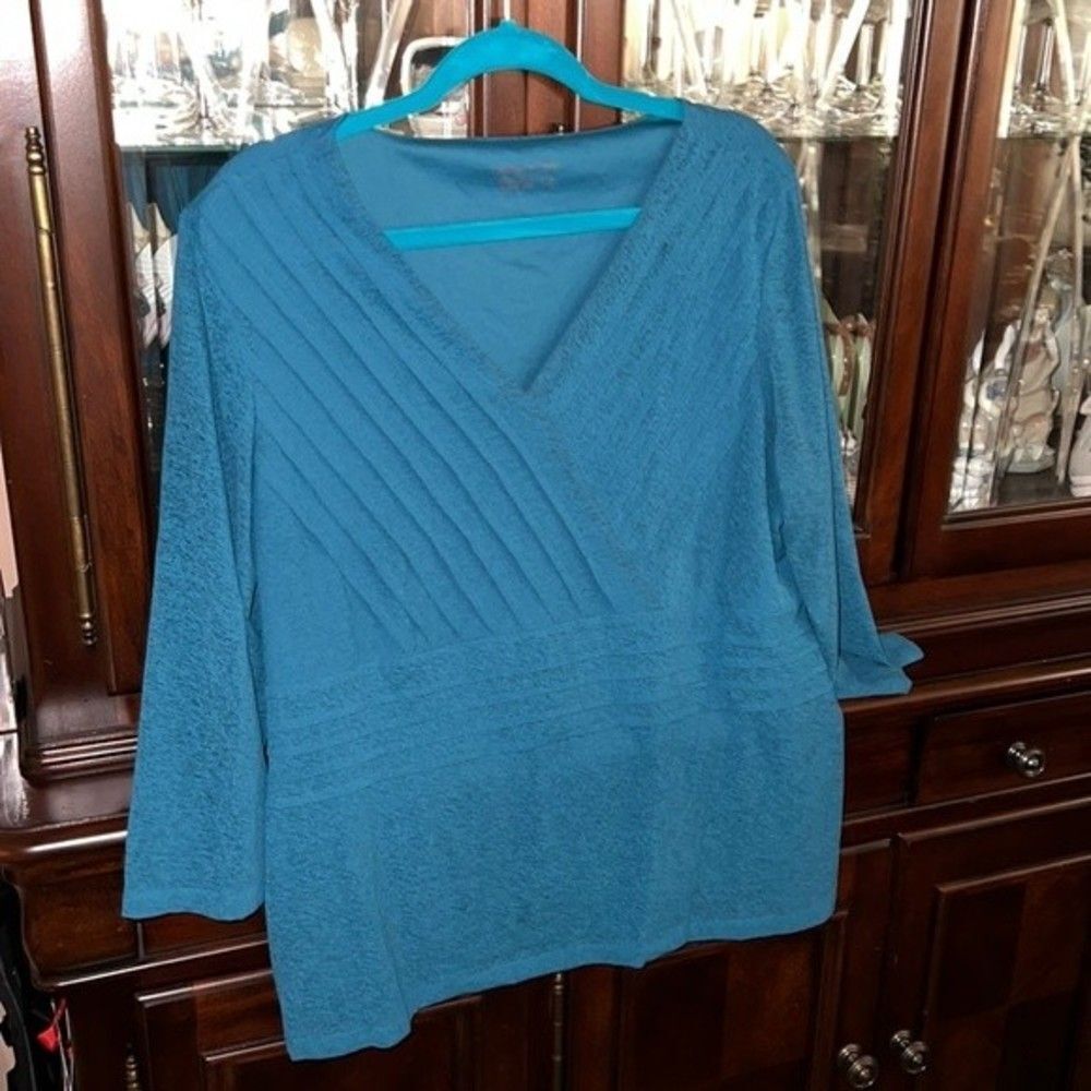 Coldwater Creek fully lined top with 3/4 sleeves